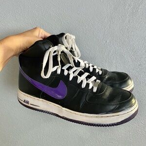 Nike Air Force 1 Men’s Size 11.5 Sneakers High Court Black Purple 2013 Y2K Retro